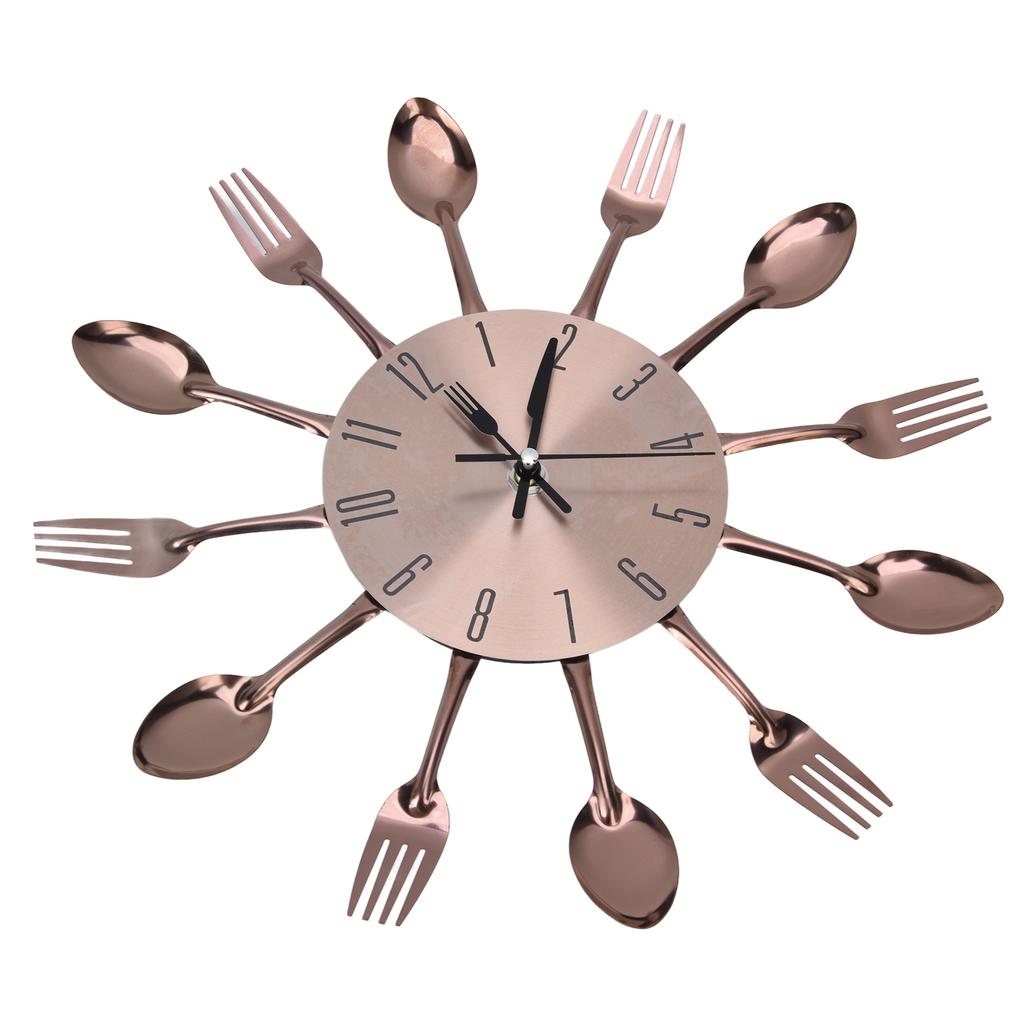 Kitchen Wall Clock Multipurpose Cutlery Kitchen Utensil Clock for Kitchen Restaurant Home Decor