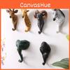 Modern Minimalist Resin Animal Wall Hooks For Home Decor With Elephant Zebra Designs