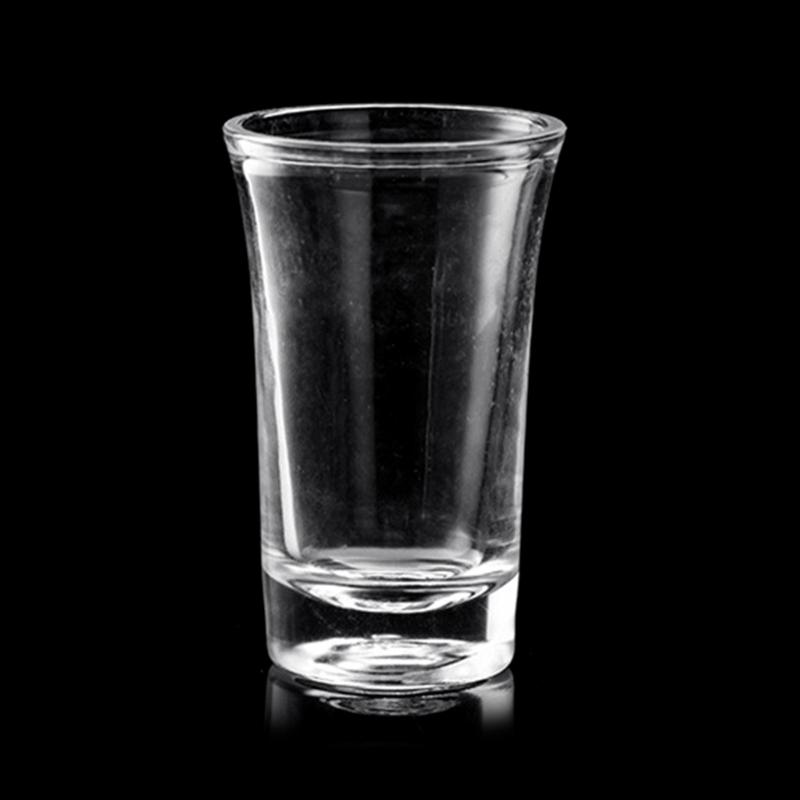 Sada 4 ks sklenic na panáky s těžkou základnou 50 ml sklenice na víno na whisky Průhledný, nerozbitný pohárek na vodku Tequila Bar