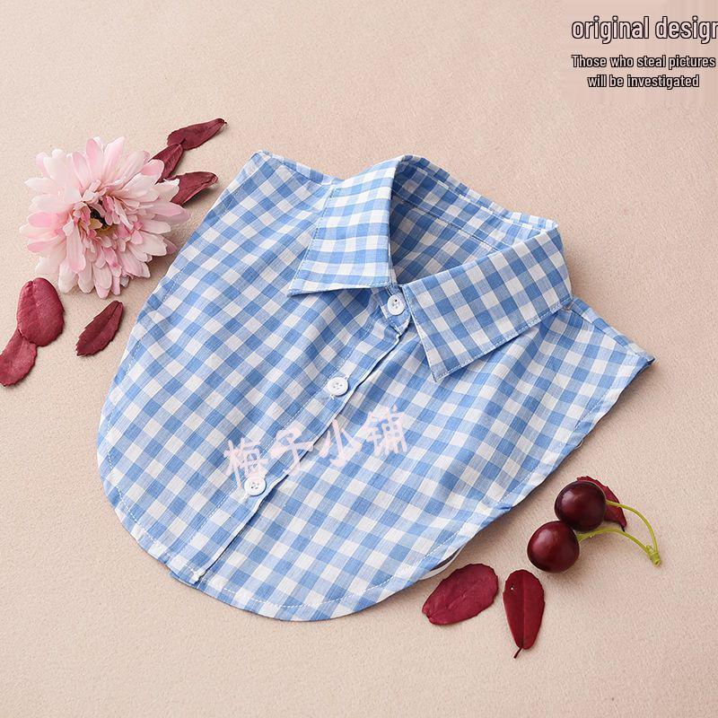 Červený károvaný odnímatelný límec pro dětské svetry a mikiny