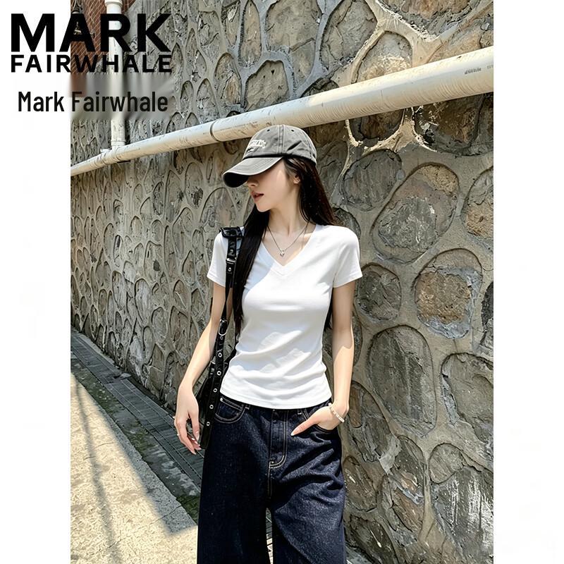 Mark Fairwhale Women's V-Neck Slim Fit T-Shirt