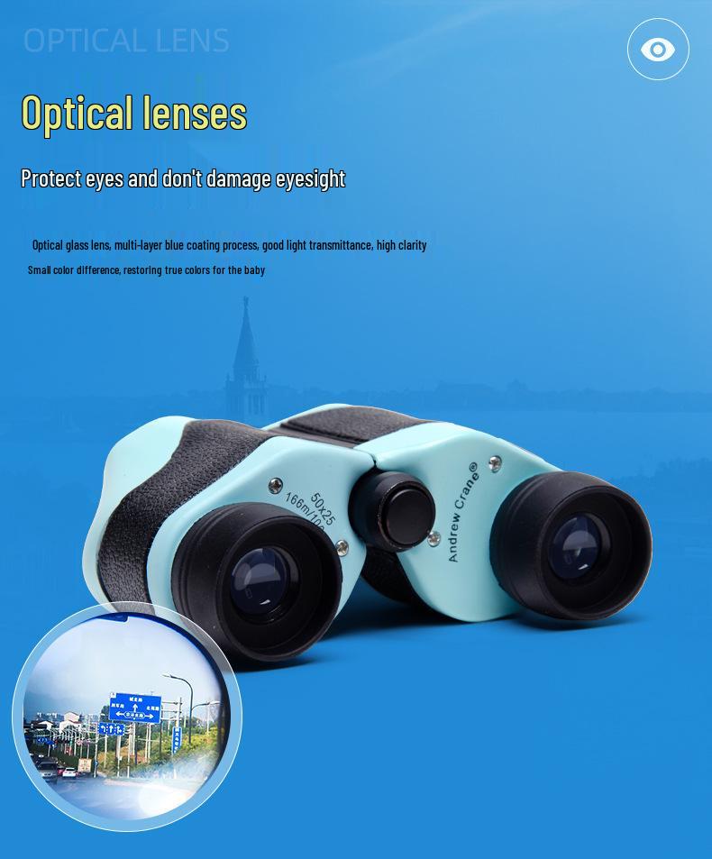 Portable Children's Binocular Telescope with Light and Auto Focus