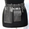 Medieval Leather Waist Pouches With Leather Belt Steampunk Waist Bag Medieval Leather Side Pack for Halloween Cosplay