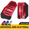 2Pcs Universal Car Foot Pedal Modified Brake Anti-Slip Aluminum Car Pedal Cover Set Kit Pedali Red/Blue/Silver Car Accessories