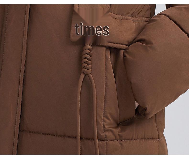 Women's Mid-Length Hooded Down Cotton Jacket - 2024 Autumn Fashion, Casual and Warm Coat