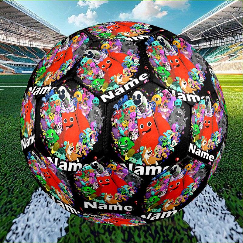 Custom Name Personalized Game Rainbow Friends Print Size 5 Soccer Ball Training & Match Football, for Team, Kicking, Gift for Football Enthusiasts