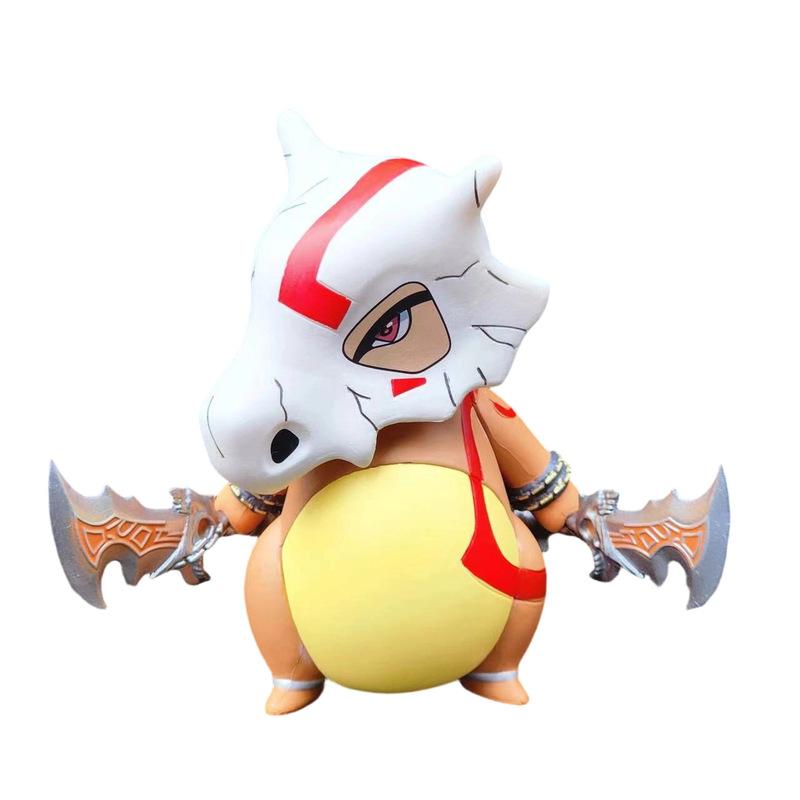 Pokemon Cubone Kratos Cosplay Action Figure 12Cm Pvc Collectible Model Desktop Decoration For Anime Game Fans And Toy Collectors