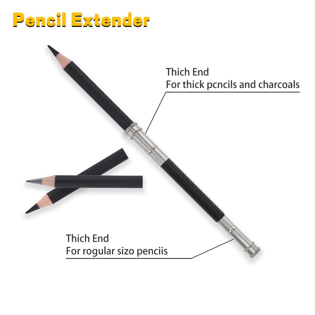 Bview Art Professional 32-pc Artist Drawing Set: 17 Graphite Pencils, 5 Charcoals, Blending Stumps & Studio Tools