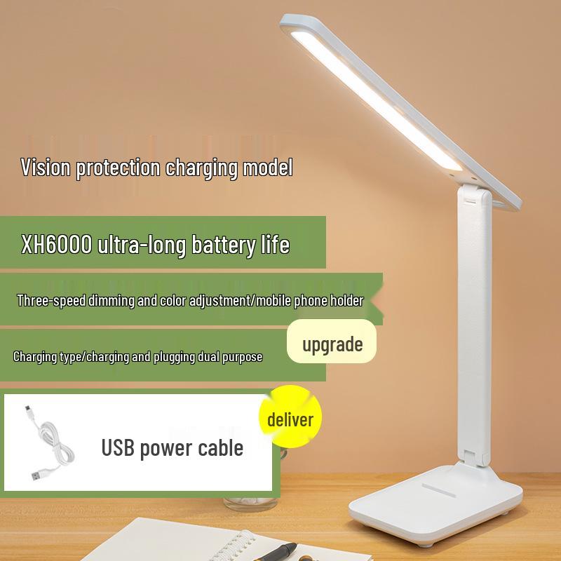 USB LED Folding Desk Lamp - Eye Protection Reading Light for Students, Bedside, Dormitory, and Bedroom Atmosphere Night Light.