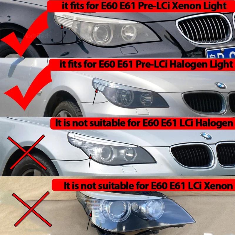 Auto Accessory Replace Transparent Lights Shell Headlight Housing Cover for BMW E60 E61 5 Series 520 523 525 530i 2004-2007