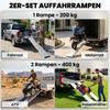 2-Piece Set Foldable Loading Ramp Metal Threshold Ramp with Handles up to 400 kg, for Tires up to 22.5 cm