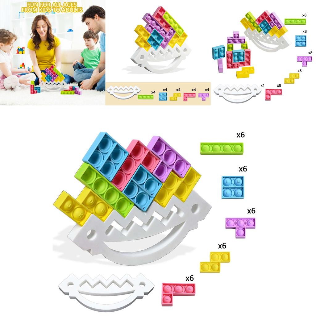 Silicone Kids Stacking Blocks With Balance Fun For Parentchild Play