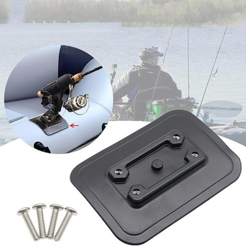 1Pc Inflatable Boat Fishing Rod Holder Fixed Base Pvc Glue-On Pad Rubber Boat Fishing Kayak Accessory Fish Finder Mount Fix