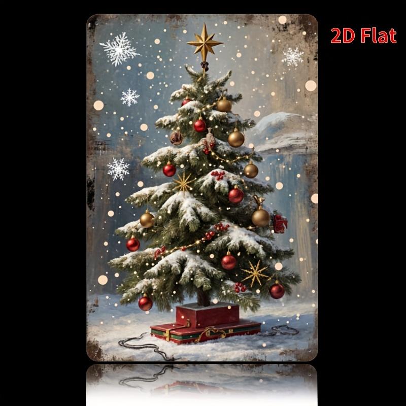

Antique German Style HeavyDuty Iron Vintage Christmas Tree Metal Wall Decor Ornate Outdoor Holiday Tree with Easy 20x30cm（7.8x11.8inch）