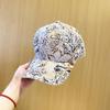 Hat Women's Autumn and Winter Korean Version Trendy Versatile Printed Baseball Cap Women's Outdoor Visor Cap All Over Retro Leaf Print Baseball Cap