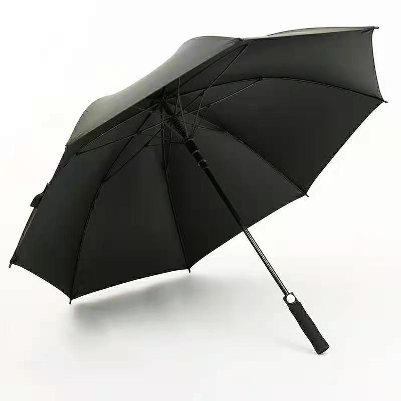 Umbrelă de golf automată cu mâner lung, rezistentă la vânt - din fibră integrală, mare, personalizabilă pentru cadouri de afaceri.