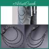 Soulcollision Retro Leather Waist Chain With Multilayer Design For Adults