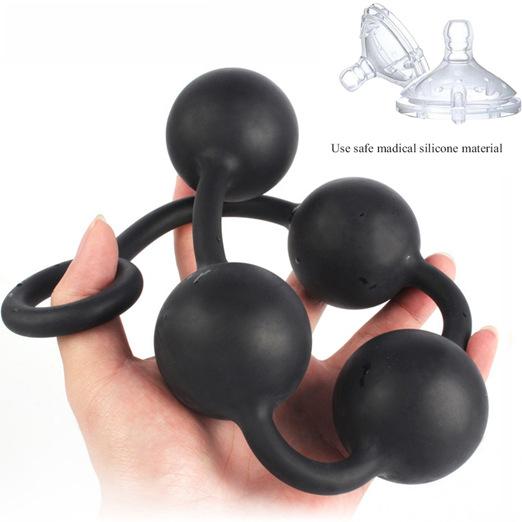 Pull Beads Anal Plug Extra-large Size Male and Female with Posterior Pull Beads Anal Masturbator Alternative Toys Adult Erotic Products