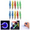 10PCS Rotating Ballpoint Pen With LED Light For Stress Relieving And Night Writing Perfect For Students And Workers