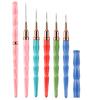 5Pcs Colorful Nail Art Liner Painting Brushes Ultra-thin Line Drawing Tool 7/9/11/15/25mm Details Manicure Nail Liners Pen Tool