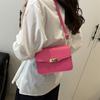 New Lock Solid Color Simple High-end Urban Commuter Versatile Atmospheric Shoulder Crossbody Bag Women
