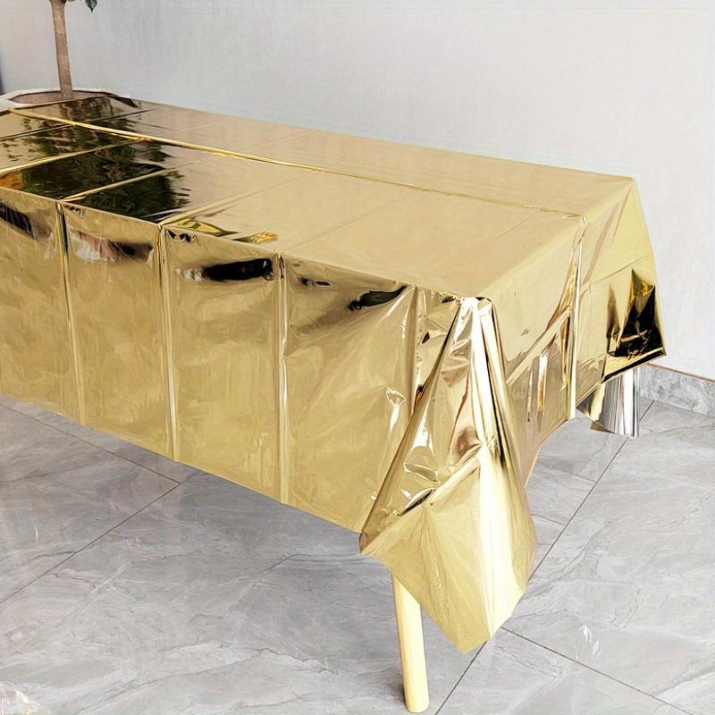 1PC Aluminum Film Birthday Party Tablecloth Disposable Waterproof Scene Props Layout Supplies Tablecloth
