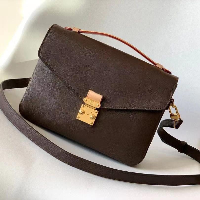 Guangzhou Retro Monogram Genuine Leather Women's Crossbody Messenger Bag