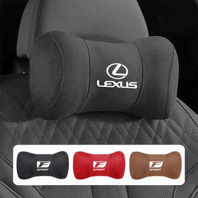 Car Seat Suede Memory Cotton Neck Pillow Headrest For Lexus LS LC RZ RX330 IS250 Ct200h ES300h RX350 IS300h NX300h RX400h