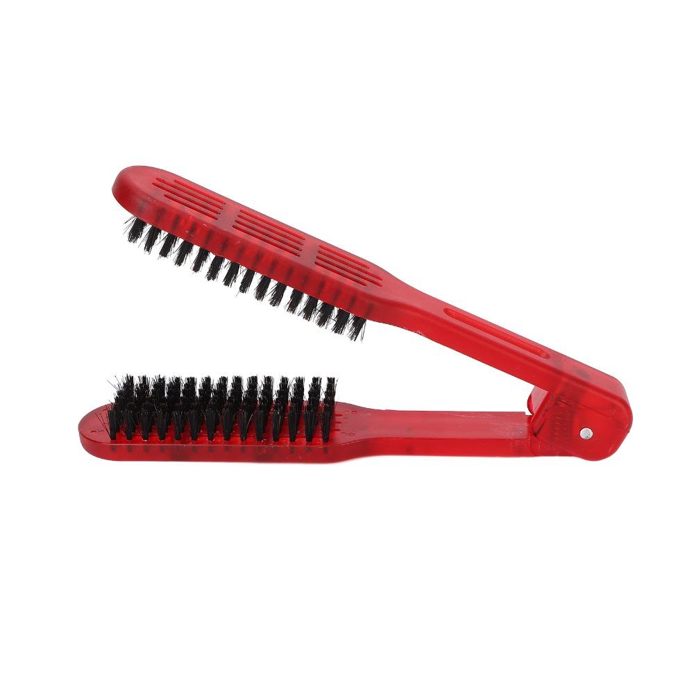Splint Structure Double Sided Hair Brush V-Shape Design Wide Hair Brush Home Use