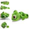 Cute Frog Plush Toy With Long Hair And Color-changing Features 16cm Size
