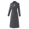 Teloman Women's Chinese Style Dark Gray Wool Blend Winter Coat