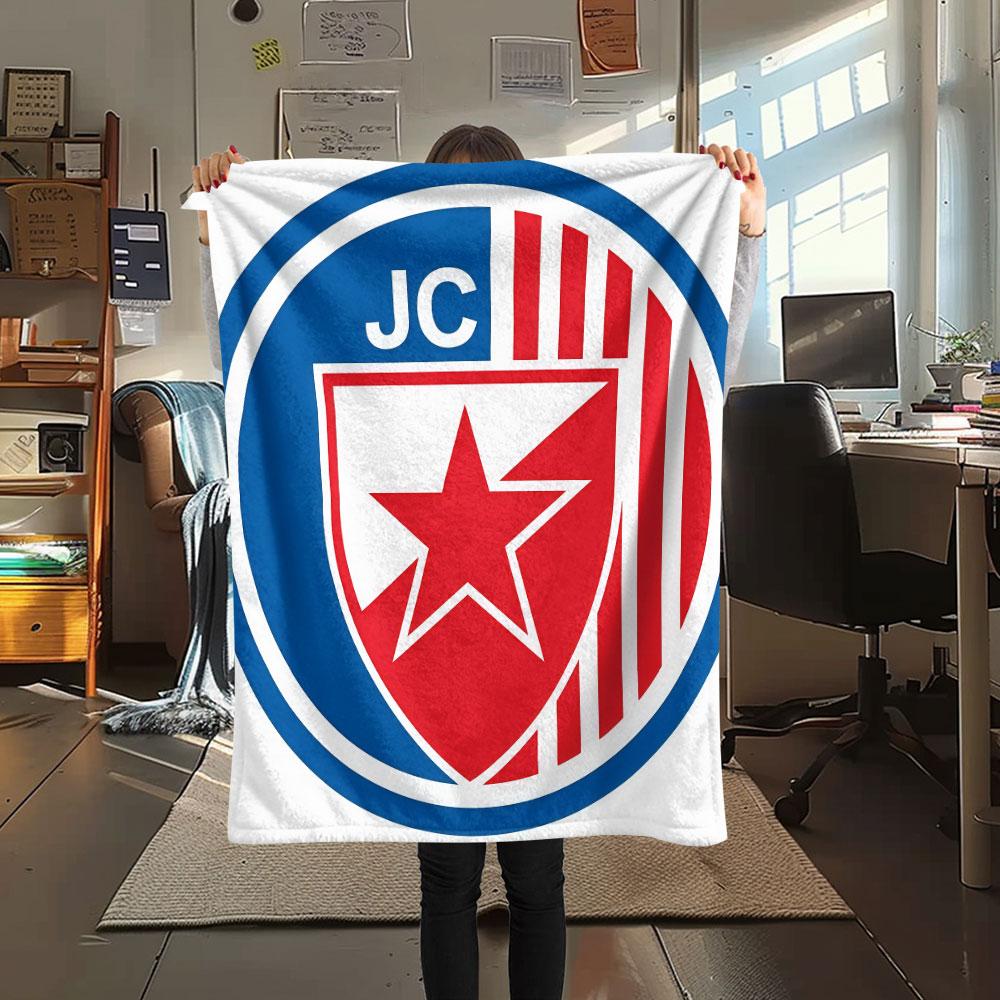 Crvena Zvezda Logo FlAannel Blanket, High Quality Comfortable for All Seasons, Home Decor, Warmth and Comfort