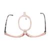 Flip Down Magnify Glasses Folding 180 Degree Rotating Magnifying Cosmetic Reading Glasses for