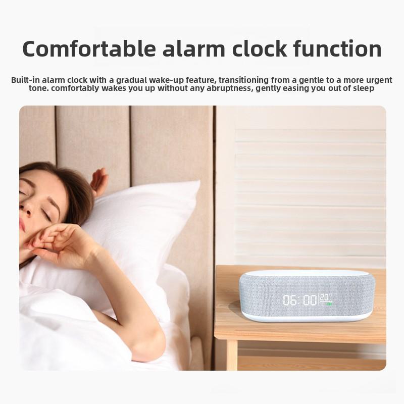 Desktop Clock Alarm Clock Wireless Charging Night Light Desk Lamp Thermometer Mobile Phone Three-in-one Wireless Charger