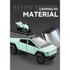 1/24 Tesla Cybertruck Camping RV Alloy Die Cast Toy Car Model Sound and Light Children's Toy Collectibles Birthday Gift