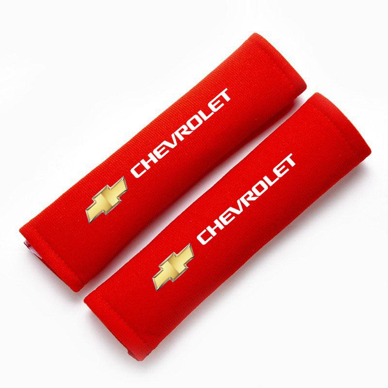 Kcwx2 Car Seat Belt Cover Adjustable Plush Safety Belt Cover Shoulder Pad Soft For Chevrolet Colorado Cruze Spark Captiva Malibu Trax