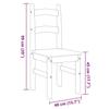 VidaXL Set of 2 Dining Chairs, Dinner Seats, Meal Chairs, Living Room Kitchen Home Interior Furniture, 4005727