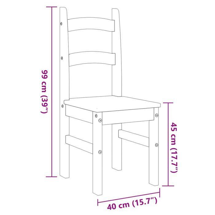 VidaXL Lot de 2 Chaises à Manger, Sièges à Dîner, Chaises de Repas, Meubles de Salle de Séjour Cuisine Maison Intérieur, 4005727
