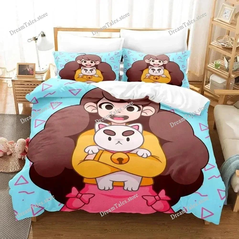 Home Textile Cartoons Bee Puppy Cat Cover Duvet Cover Pillow Case Boy Girl Polyester Bedding Set King Queen Twin Size