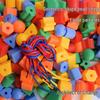 Brinquedo de Enfiamento de Contas Grande para Crianças - Presente Educativo DIY para Coordenação Olho-Mão