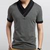 Men Color Splicing Short Sleeve Casual T Shirt