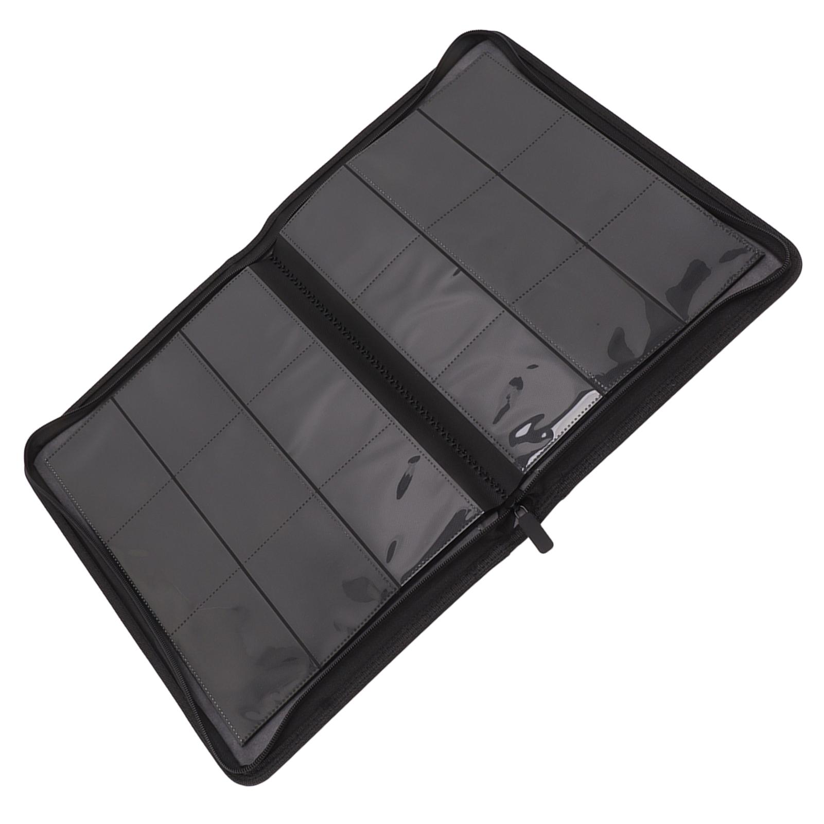 

9 Card for 360 Card Trading Card Collection Zip Closure Card Folders Album Book with Sleeves