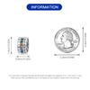 Original Copper Charms Luxury Colored Zircon Stone Fixed Clip Beads Fit Bracelet Diy Women Making Delicate Gift