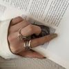 Interlocking Line Open Ring Women's Fashion Multi-layer INS Trend 100% Match Personality Index Finger Party Ring