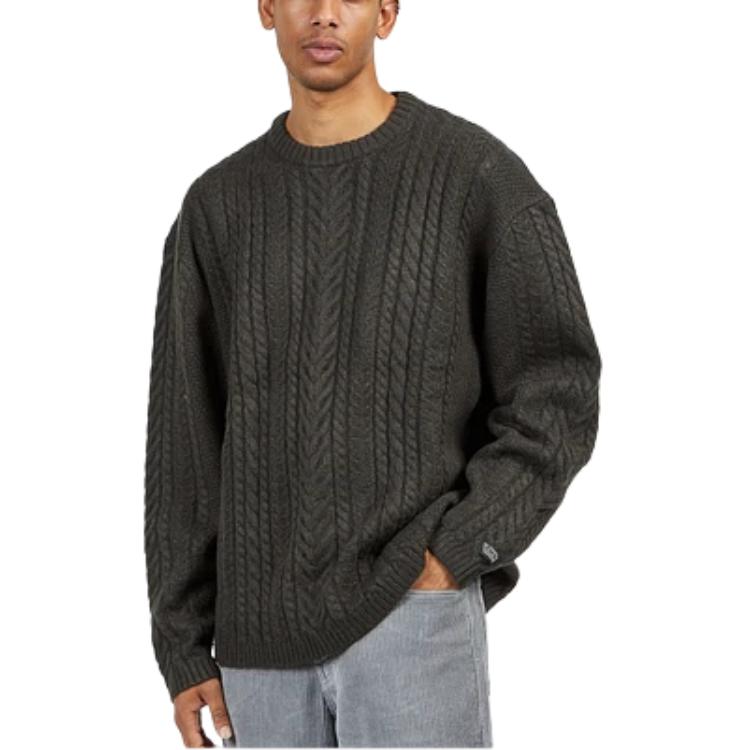 Levis Solid Color Crew Neck Pullover Sweater Men sweater Raven-Black A0708-0015