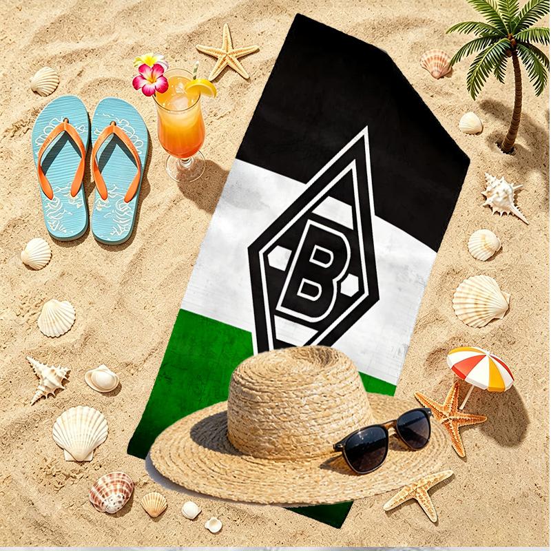 Borussia Monchengladbach Print Beach Towel, Versatile Lightweight Absorbent Beach Towel for Pool Surf Yoga Bathroom, Perfect Birthday Holiday Gift