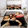 Four Women Black Dresses Print 3Pcs Bedding Set,Duvet Cover with 2 Bedro,Pillowcase Home Birthday Gift