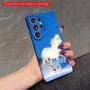 2DFlat Samsung Phone Case White Horse Galloping On Snow Applicable To Galaxy S22 S23 S24 S25ULTRA S26 A12 A13 A14 A15 A16