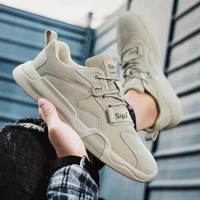 Модные мужские туфли с дышащей сеткой — фото 3