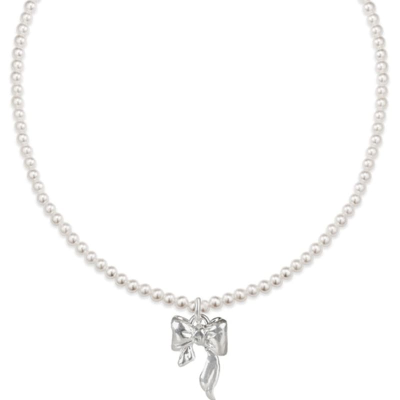 RENIFER [SREBRO 925] ŚWIĄTECZNY NASZYJNIK Z KOKARDĄ 05